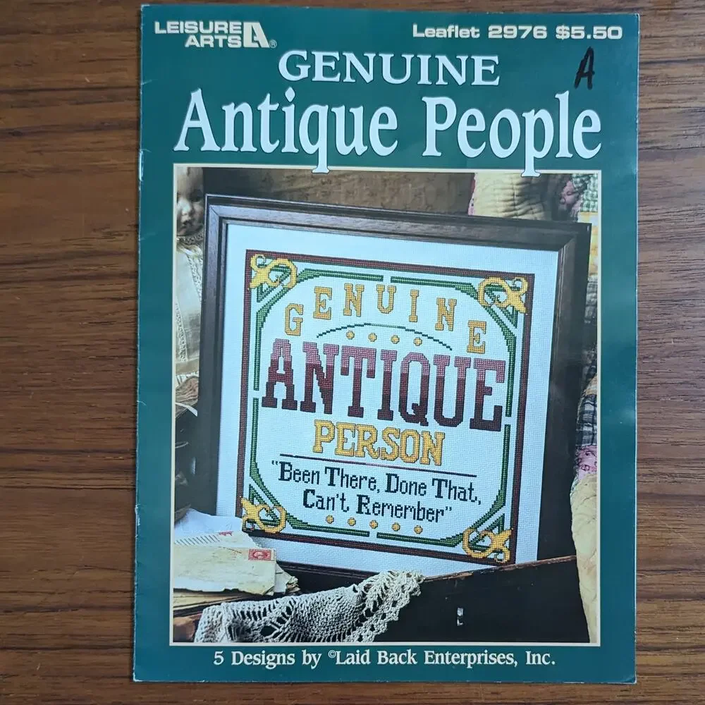Genuine Antique People Cross Stitch Pattern Book